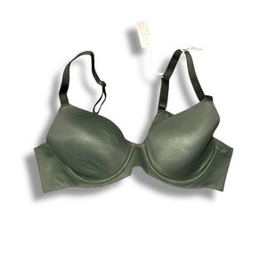 Aerie Smoothez Full Coverage Underwire Olive‎ Green Bra Sz 34A NEW Adjustable